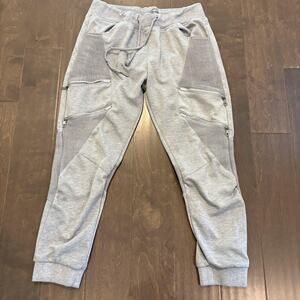 8AM Jogger Pants Mens XL Moto Zipper Pocket Biker Streetwear Polyester
